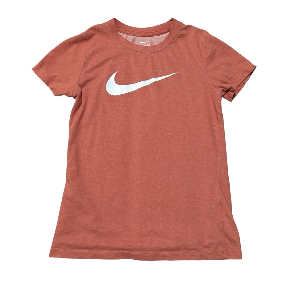 Nike Dri-Fit Women's Athletic Training Casual T Shirt Orange Size XS 16 x 23